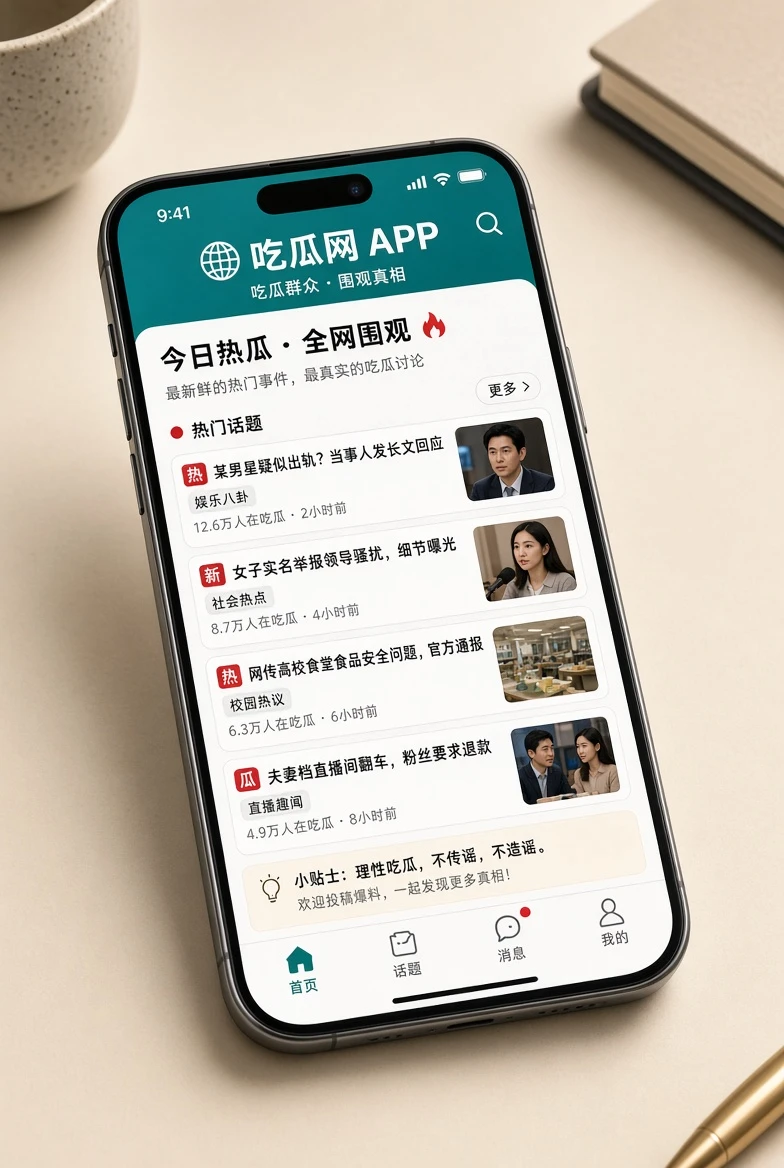 吃瓜网APP原创导览配图